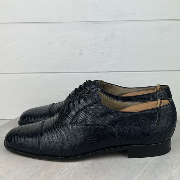 Vntg Lizard Blue Dress Shoes Men Sz 10.5 Made in Spain For Boyds of Philadelphia main image 5